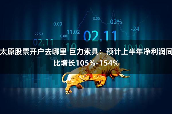 太原股票开户去哪里 巨力索具：预计上半年净利润同比增长105%-154%